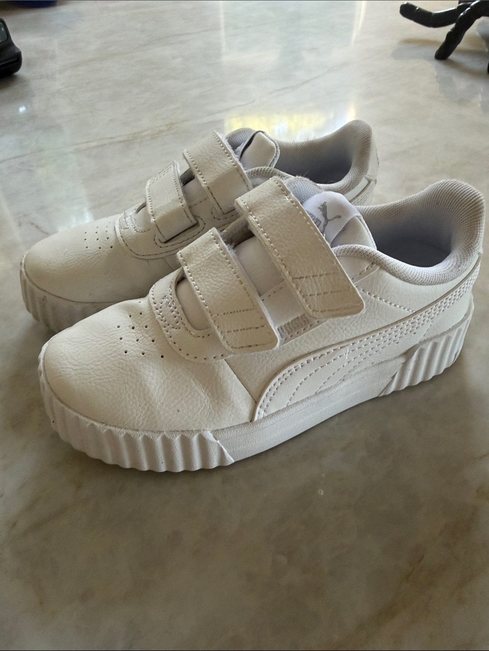 Puma Kids White Velcro - Carina 3.0 Sneakers